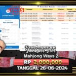 BUKTI JACKPOT SLOT MAHJONG WAYS 2 TERPERCAYA DI INDONESIA TGL 26-06-2024