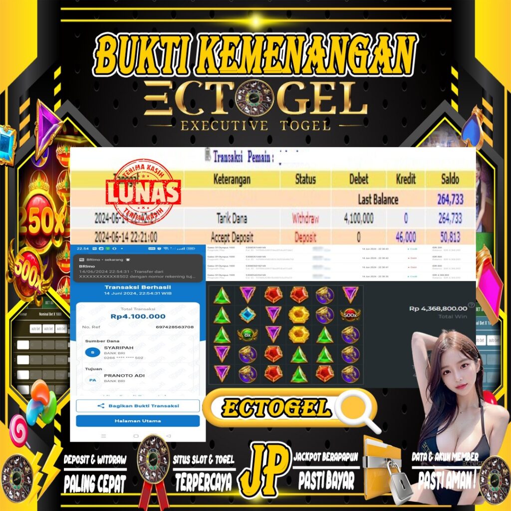 BUKTI JACKPOT SLOT GATES OF OLYMPUS 1000 TERPERCAYA DI INDONESIA TGL 15-06-2024