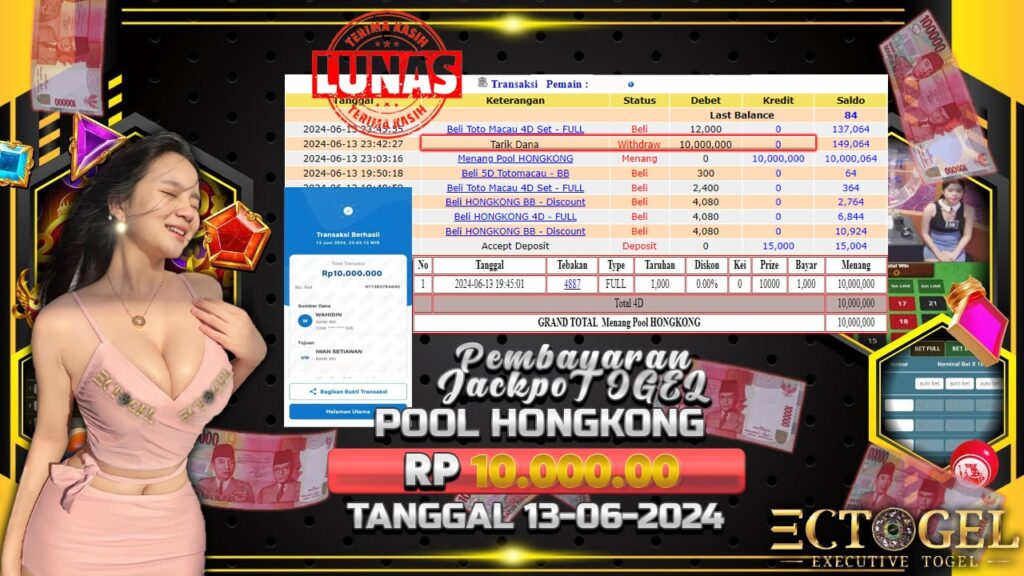 BUKTI JACKPOT TOGEL ONLINE POOL HONGKONG TERPERCAYA DI INDONESIA