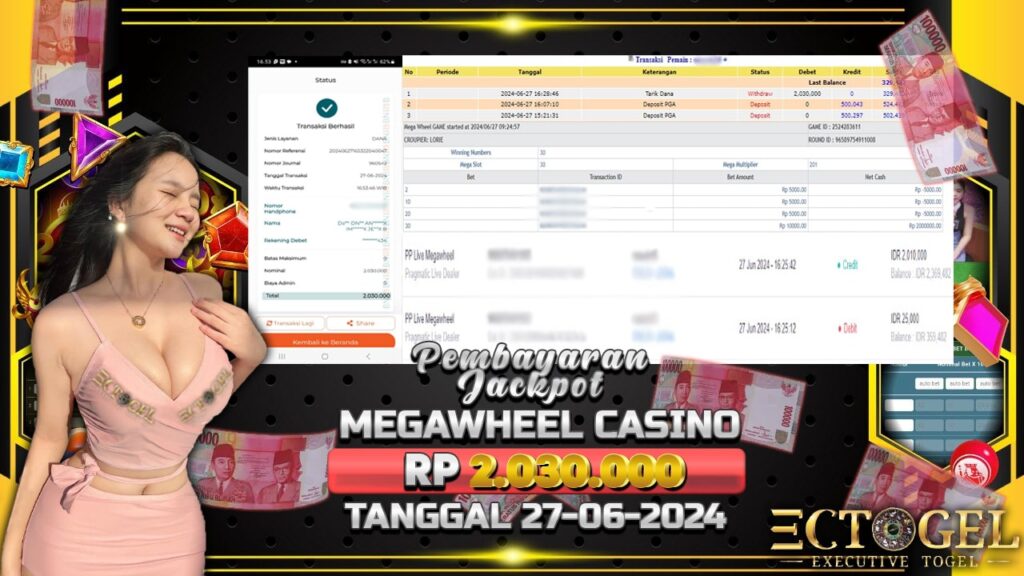 BUKTI JACKPOT LIVE CASINO MEGA WHEEL TERPERCAYA DI INDONESIA TGL 27-06-2024