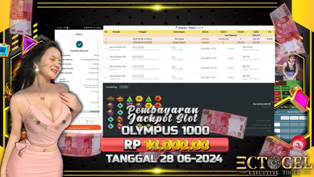 BUKTI JACKPOT SLOT GATES OF OLYMPUS 1000 TERPERCAYA DI INDONESIA TGL 28-06-2024