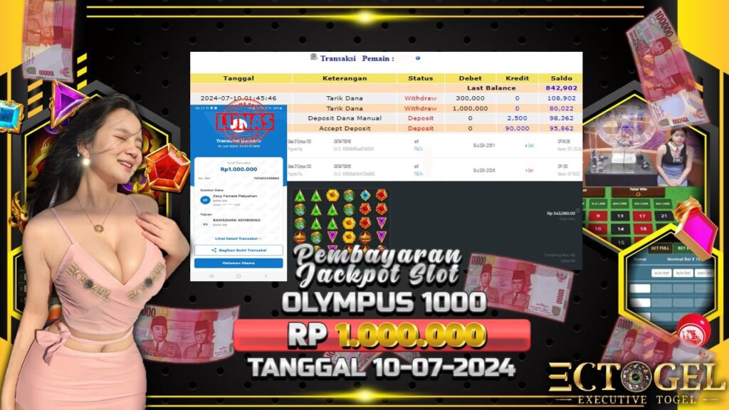 BUKTI JACKPOT SLOT GATES OF OLYMPUS 1000 TERPERCAYA DI INDONESIA TGL 10-07-2024