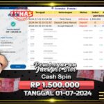 BUKTI JACKPOT SLOT CASH SPIN TERPERCAYA DI INDONESIA TGL 01-07-2024