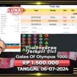 BUKTI JACKPOT SLOT GATES OF OLYMPUS 1000 TERPERCAYA DI INDONESIA TGL 06-07-2024