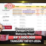 BUKTI JACKPOT SLOT MAHJONG WAYS TERPERCAYA DI INDONESIA TGL 08-07-2024