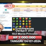 BUKTI JACKPOT SLOT MANIA PRINCESS TERPERCAYA DI INDONESIA TGL 04-07-2024