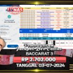 BUKTI JACKPOT BACCARAT 3 GAMES TERPERCAYA DI INDONESIA TGL 03-07-2024