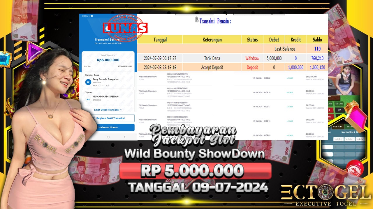 BUKTI JACKPOT SLOT WILD BOUNTY SHOWDOWN TERPERCAYA DI INDONESIA TGL 09-07-2024