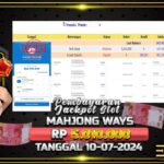 BUKTI JACKPOT SLOT MAHJONG WAYS TERPERCAYA DI INDONESIA TGL 10-07-2024