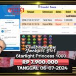 BUKTI JACKPOT SLOT STARLIGHT PRINCESS 1000 TERPERCAYA DI INDONESIA TGL 06-07-2024