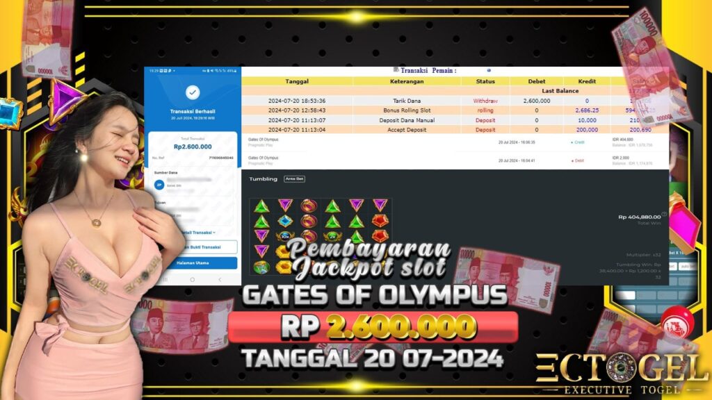 BUKTI JACKPOT SLOT GATES OF OLYMPUS TERPERCAYA DI INDONESIA TGL 20-07-2024