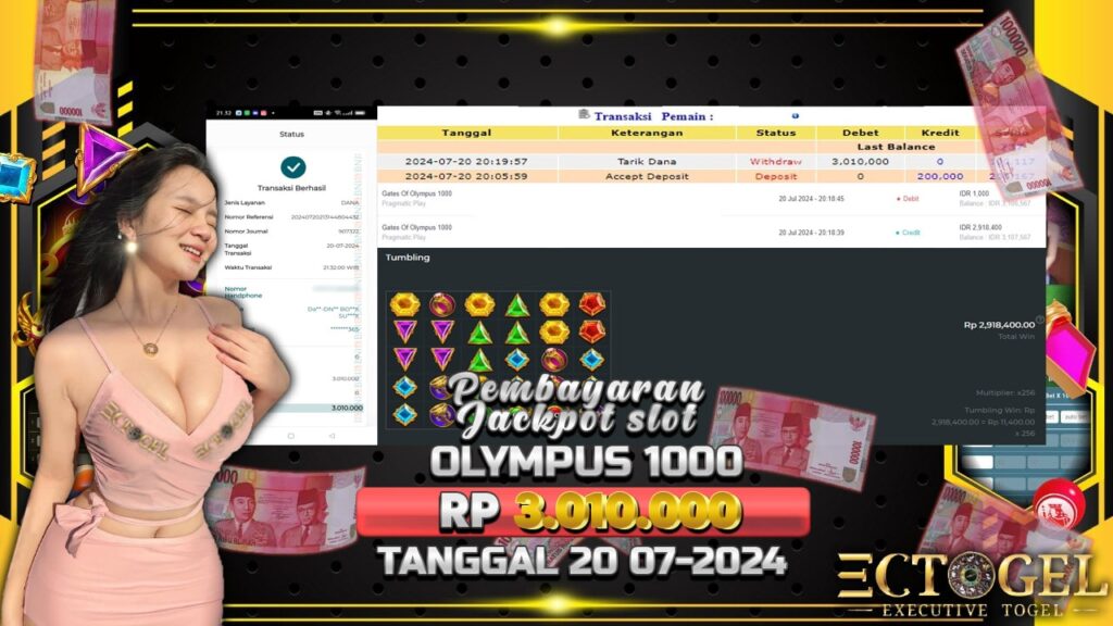 BUKTI JACKPOT SLOT GATES OF OLYMPUS 1000 TERPERCAYA DI INDONESIA TGL 20-07-2024