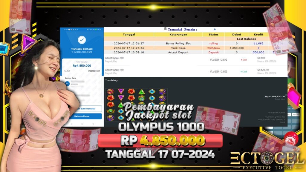 BUKTI JACKPOT SLOT GATES OF OLYMPUS 1000 TERPERCAYA DI INDONESIA TGL 17-07-2024