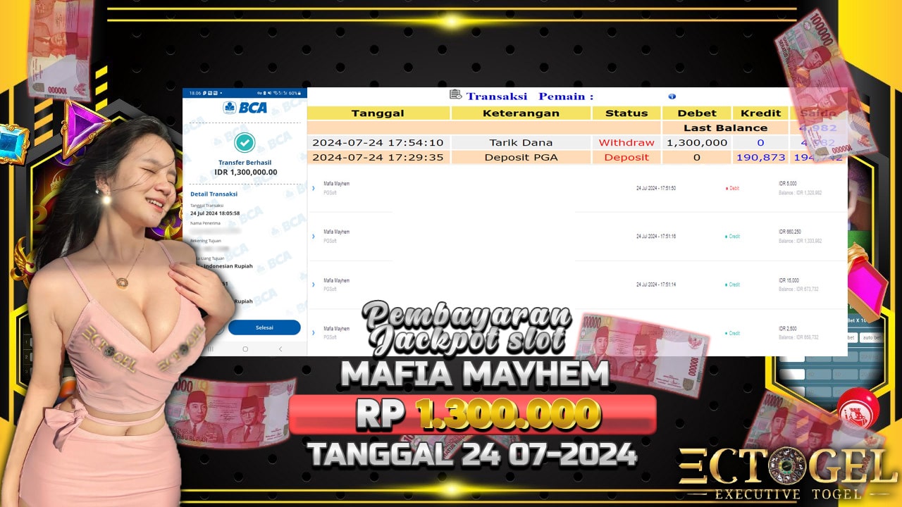 BUKTI JACKPOT SLOT MAFIA MAYHEM TERPERCAYA DI INDONESIA TGL 24-07-2024