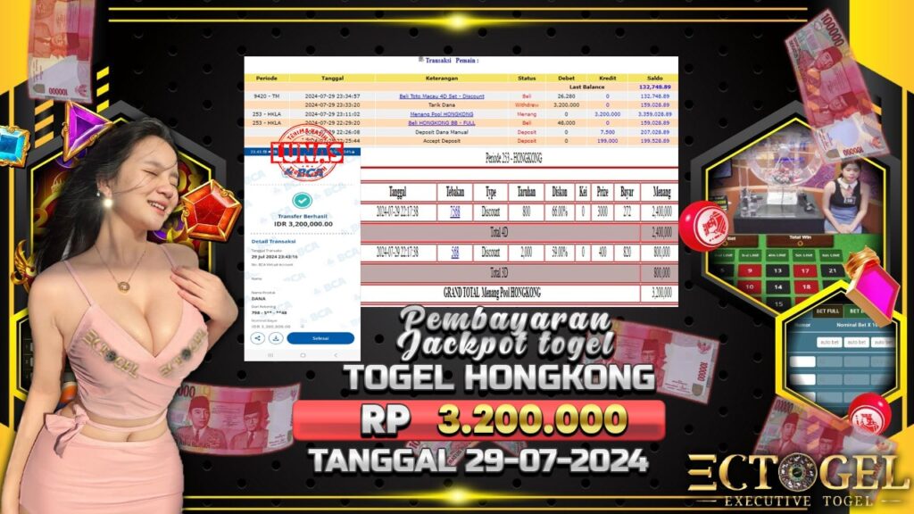 BUKTI JACKPOT TOGEL ONLINE POOL HONGKONG TERPERCAYA DI INDONESIA TGL 29-07-2024